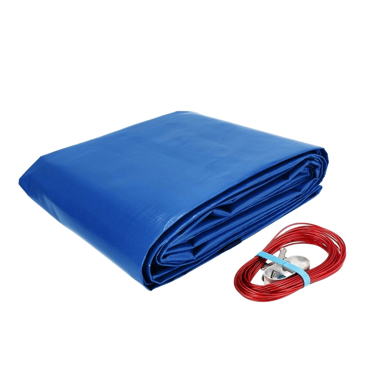 Evolution Abdeckplane Rechteck 600x300cm Blau mit Übermaß Sommer Winter Pool Schwimmbad_2