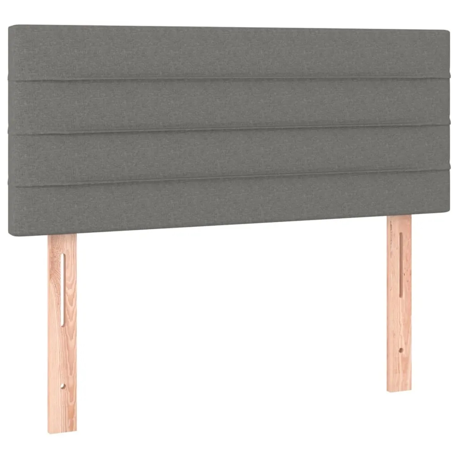 Boxspringbett Kopfteil dunkelgrau, Stoff, 90x190 cm. Bett Zubehör für erholsamen Schlaf.