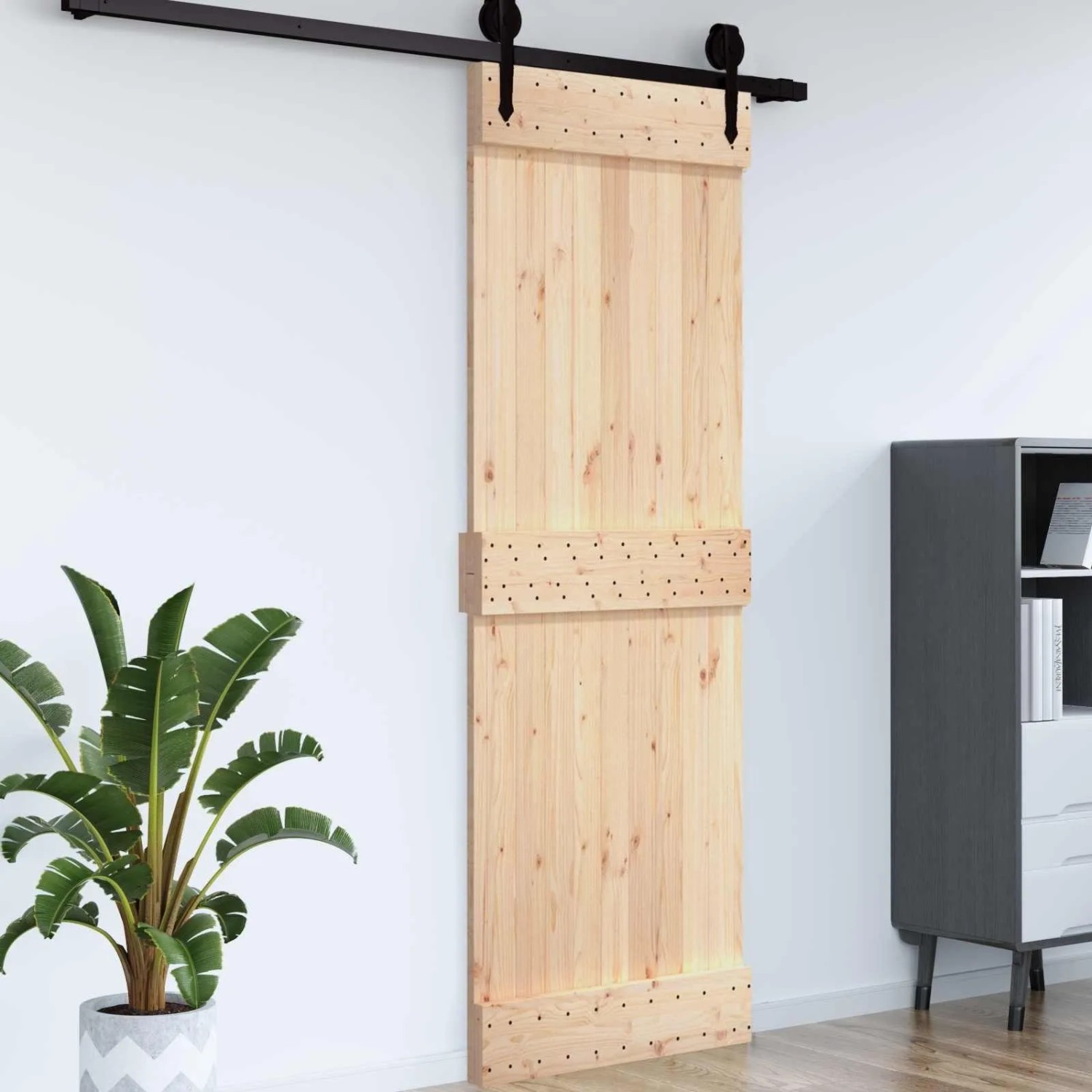vidaXL Tür NARVIK Natur 85 x 210 cm Massivkiefer 42047084_2