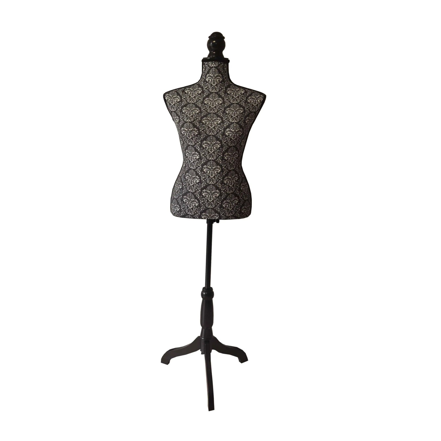 Relaxdays Schneiderpuppe Polyester Weiß Höhenverstellbar Barock-Design Größe 36 bis 38 130 bis 167 cm x 41 cm x 34 cm 1,7 kg
