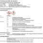Sicherheitshinweise für chemische Produkte: Gefahrensymbole, Warnhinweise und Schutzmaßnahmen.