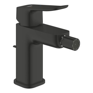 Grohe Einhand-Bidetarmatur Dice mattschwarz. Moderne Bidet Armatur mit Hebel, Kugelgelenk-Auslauf und Zugstange.