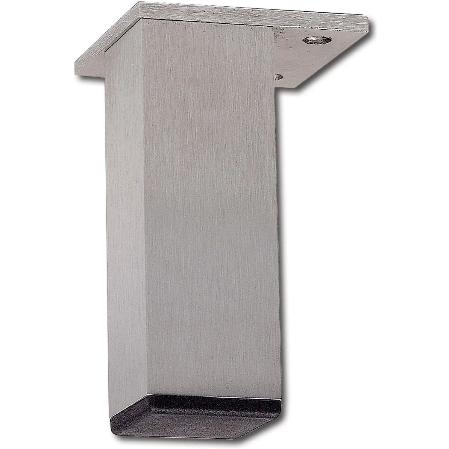Simausrom Möbelfuß Fix 40x40 mm Länge 120 mm Aluminium Gebürstet