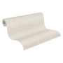 Rolle Vliestapete in Beige/Creme mit leichter Struktur, Uni Matt, FSC®-zertifiziert.