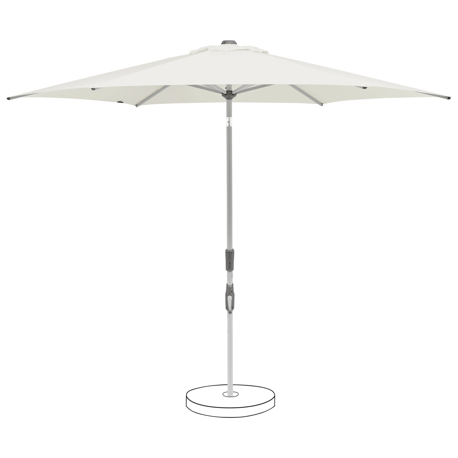 Suncomfort by Glatz Marktschirm Sand mit Kurbelmechanik günstig online kaufen