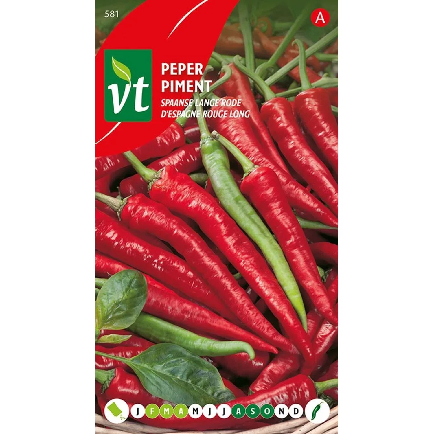 Paprika Spanisch Lang Rot SamenCa. 1 grScharfer Geschmack