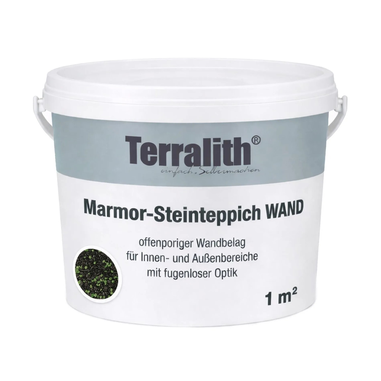 Terralith Metallic Steinteppich Wand Metallic Mix 601 für 1 m²