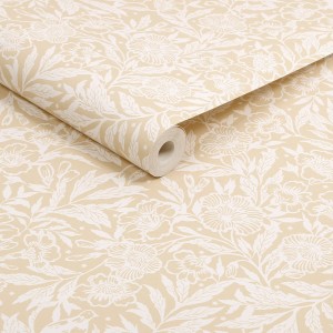 Beige Joules Vliestapete mit floralem Twilight Ditsy Muster, 10 m x 52 cm.