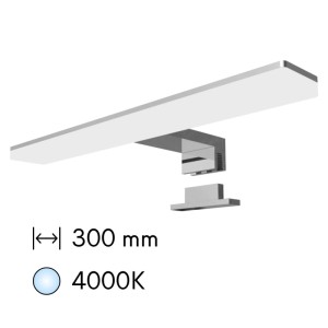 Kalb Selma LED Spiegelleuchte 300mm, neutralweiß 4000K, verchromt. Ideal für Bad und Spiegel.