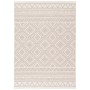 Beiger Outdoor Teppich Ottawa mit Ethno-Muster, 120x170 cm. Flachgewebe, geeignet für Innen- und Außenbereiche.