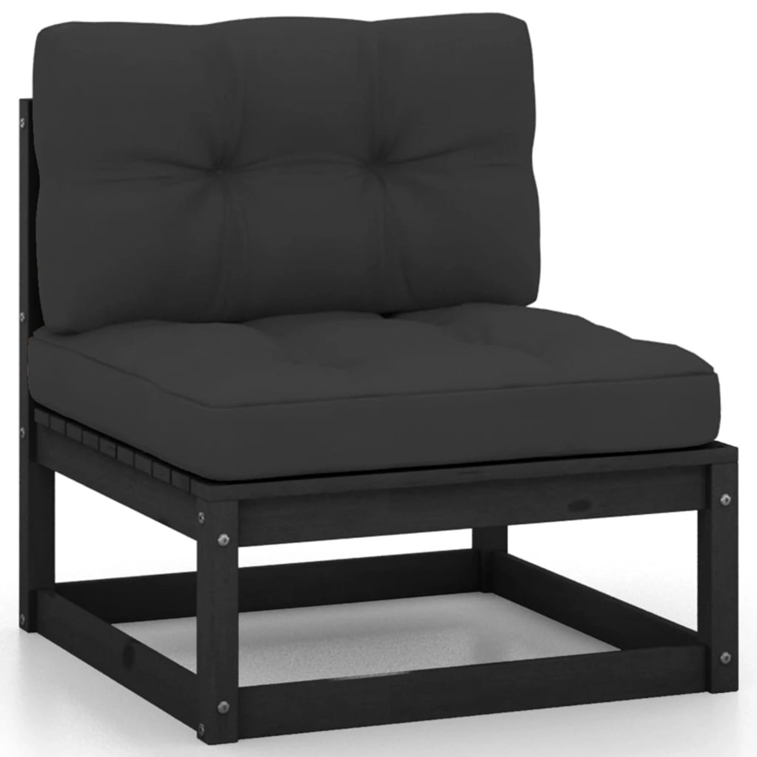 Thumbnail - vidaXL 11-tlg Garten-Lounge-Set mit Kissen Schwarz Kiefer Massivholz Modell 7