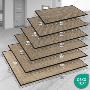 KARAT Schmutzfangmatte SKY Novo, ocker-schwarz, verschiedene Größen. Fußmatte mit TPE-Rücken für Innen- und Außenbereiche.