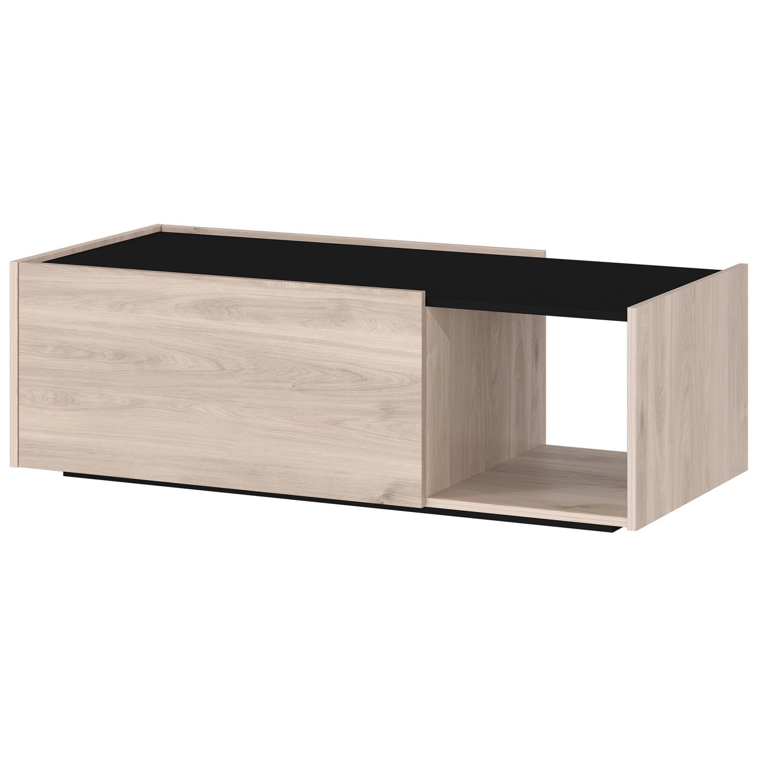 Germania Couchtisch 112 cm x 37 cm x 53 cm Eiche Schwarz günstig online kaufen