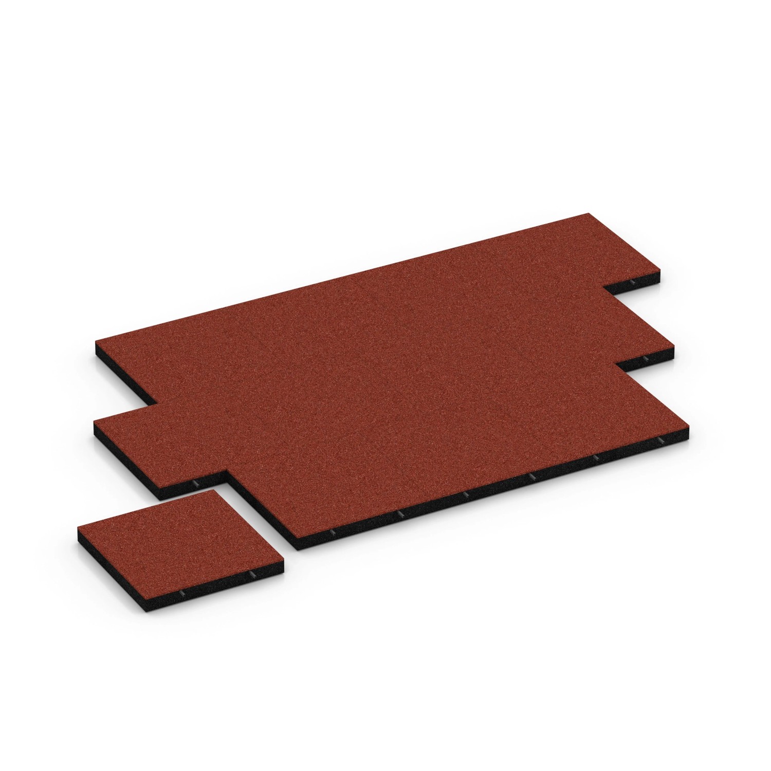 WARCO Fallschutzplatte-180 cm Ziegelrot 50 x 50 x 6 cm