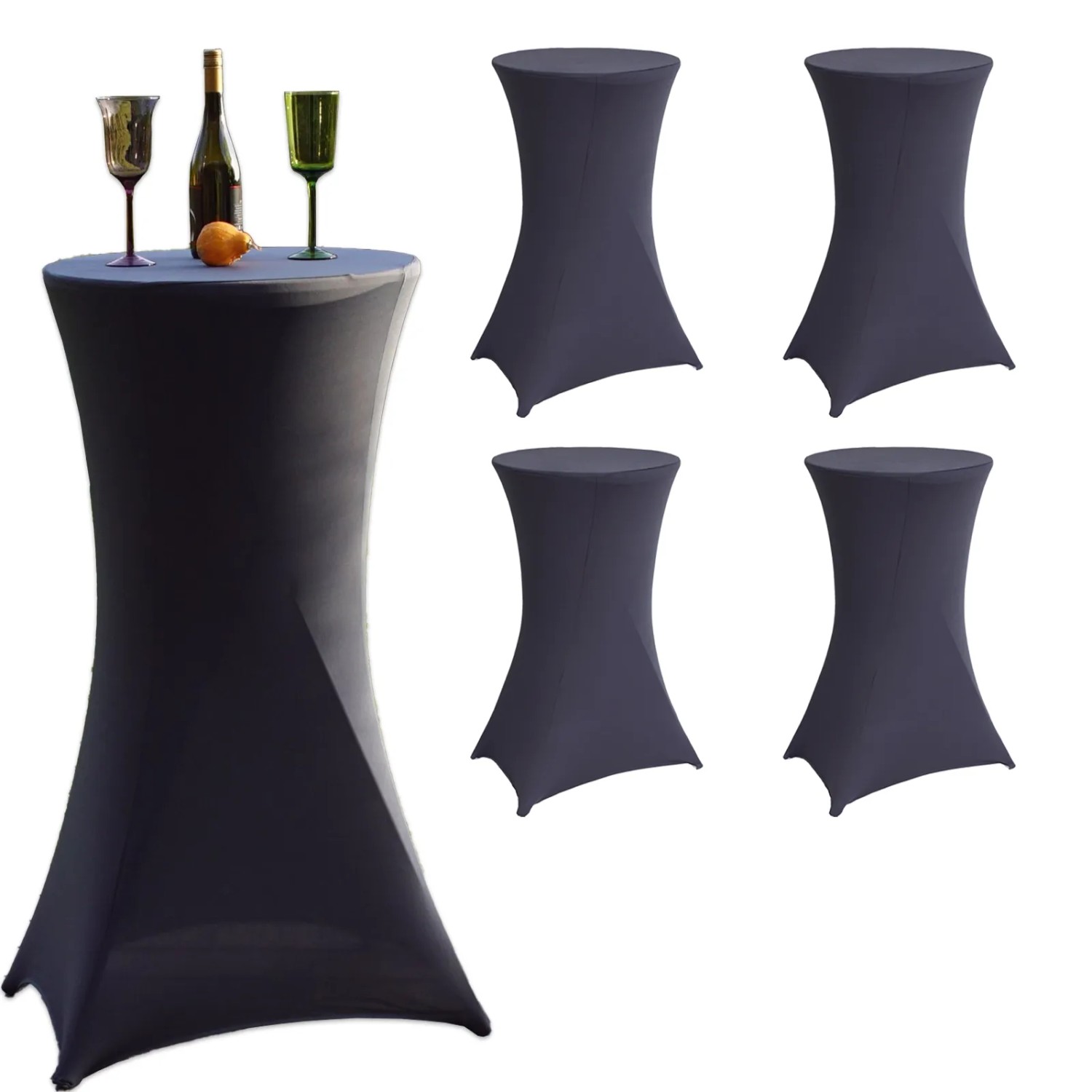 Thumbnail - TRUTZHOLM 5er Set Stehtischhusse 60cm Husse Grau