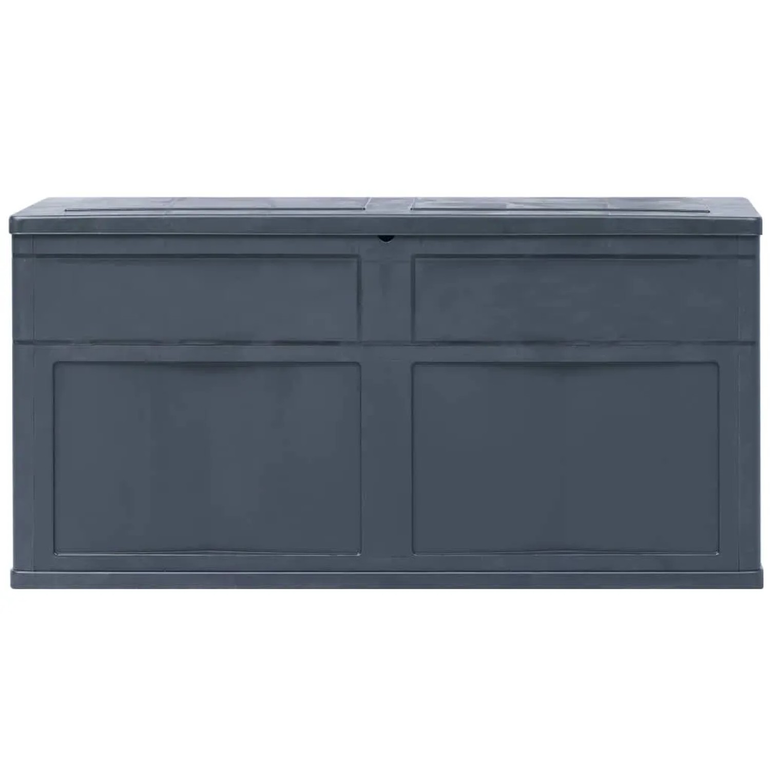 VidaXL Garten-Aufbewahrungsbox, 320 L, Schwarz, Kunststoff mit Holzoptik. Universalbox für Garten und Terrasse.