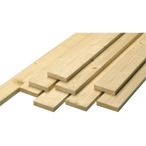 Fichte/Tanne Schalbrett, 20x95x2000mm, 3-seitig gehobelt, für Schal- und Rohbauarbeiten.
