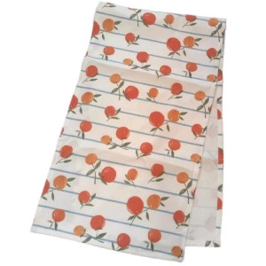 Beiger Tischläufer mit Fruchtmuster von Boltze Home, 40x140 cm, für stilvolle Tischdeko.