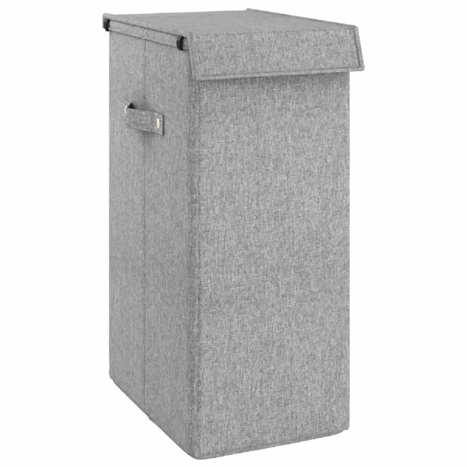 vidaXL Faltbarer Wäschekorb Grau 26 x 34,5 x 59,5cm Leinenimitat Stoff 351039