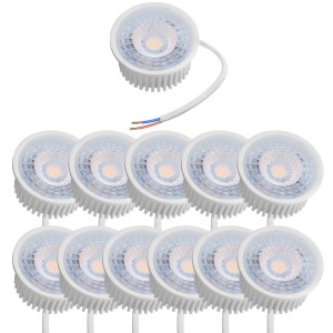 Oktaplex LED Modul Nizza 12er Set, dimmbar, warmweiß (2700K), 4,9W, GU10 Ersatz.
