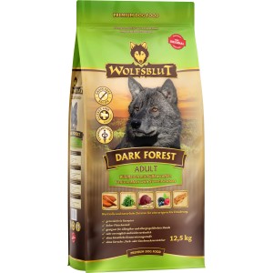 Wolfsblut Dark Forest Adult Trockenfutter, 12,5kg Sack. Hunde-Trockenfutter mit Wild und Süßkartoffel.