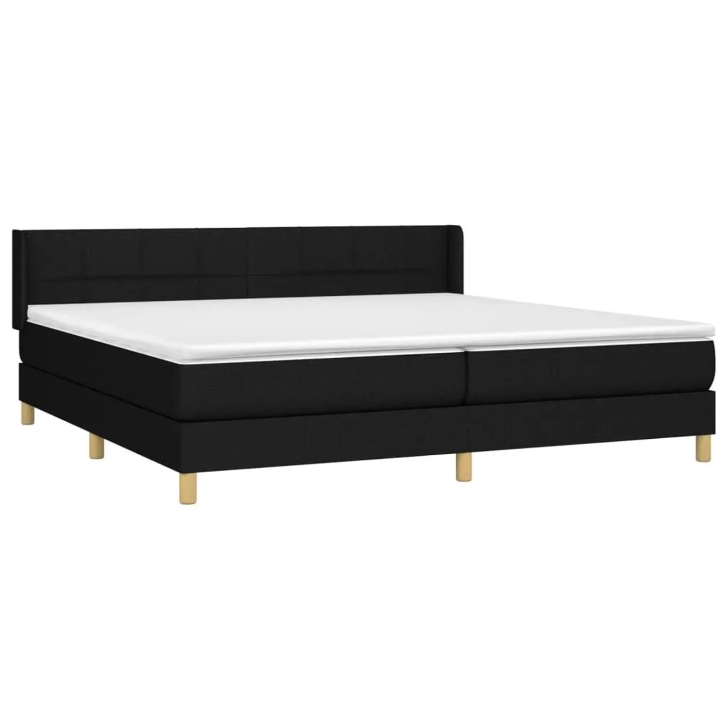vidaXL Boxspringbett mit Matratze Schwarz 200x200 cm Stoff 3130299 günstig online kaufen