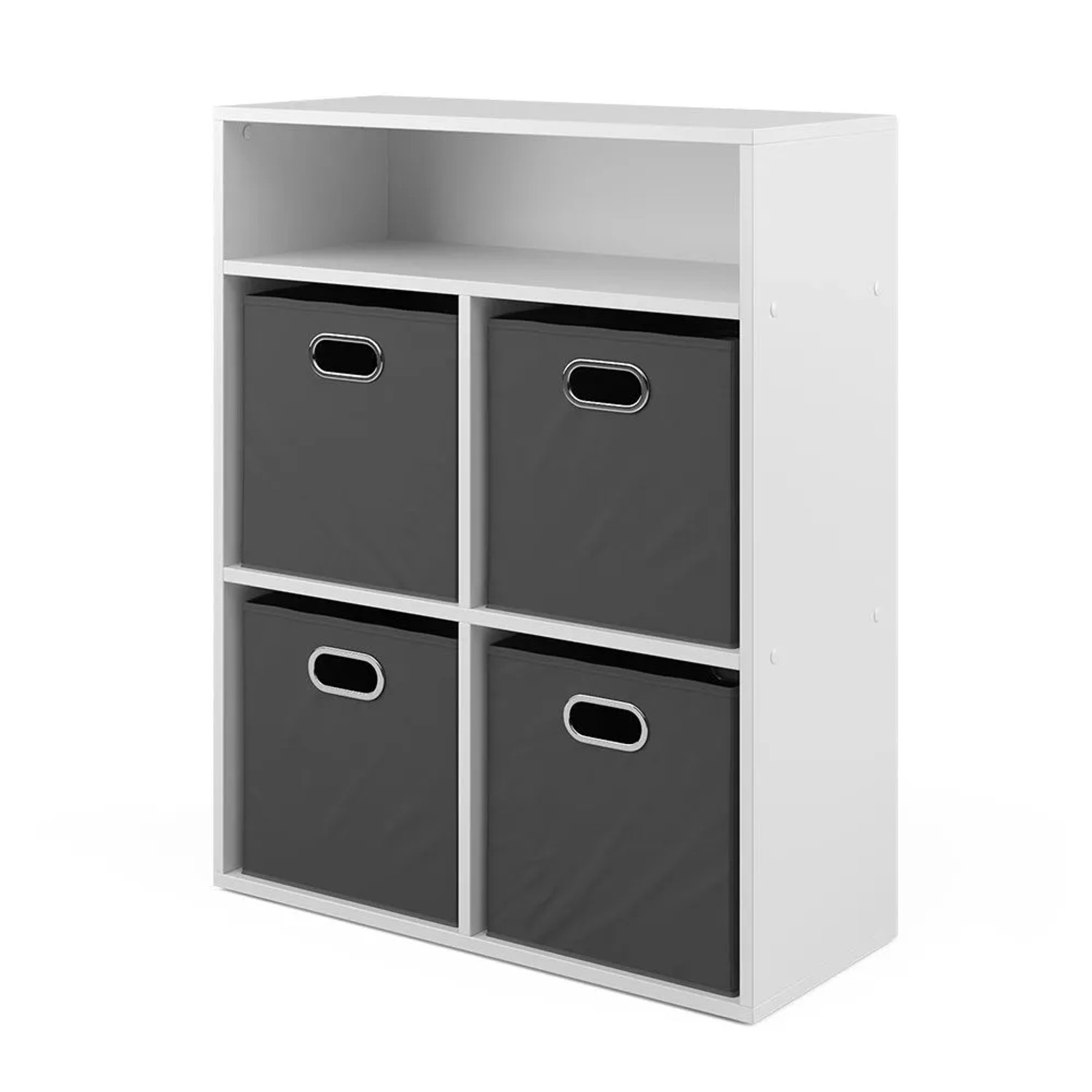 Vicco Bücherregal Weiß 72 x 90 mit 4 Faltboxen Art Nr 37014