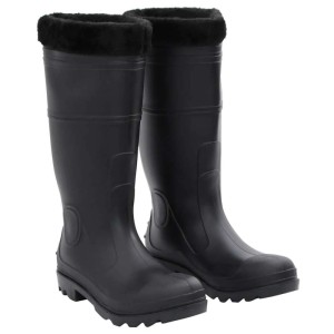 vidaXL Gummistiefel mit Herausnehmbarem Innenfutter Schwarz Größe 41 PVC 137599