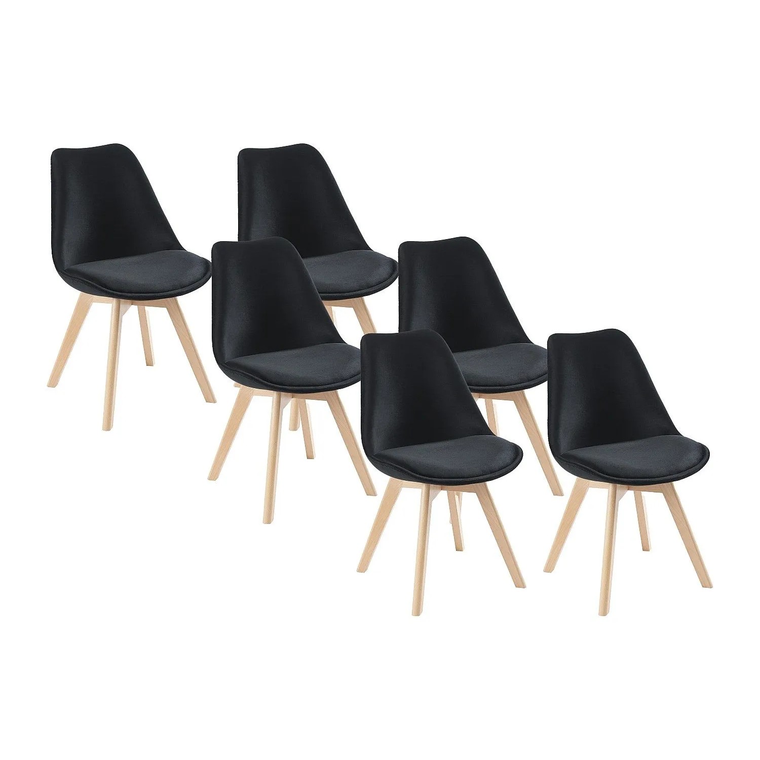 Vente-unique Stuhl Jody Schwarz 49 cm