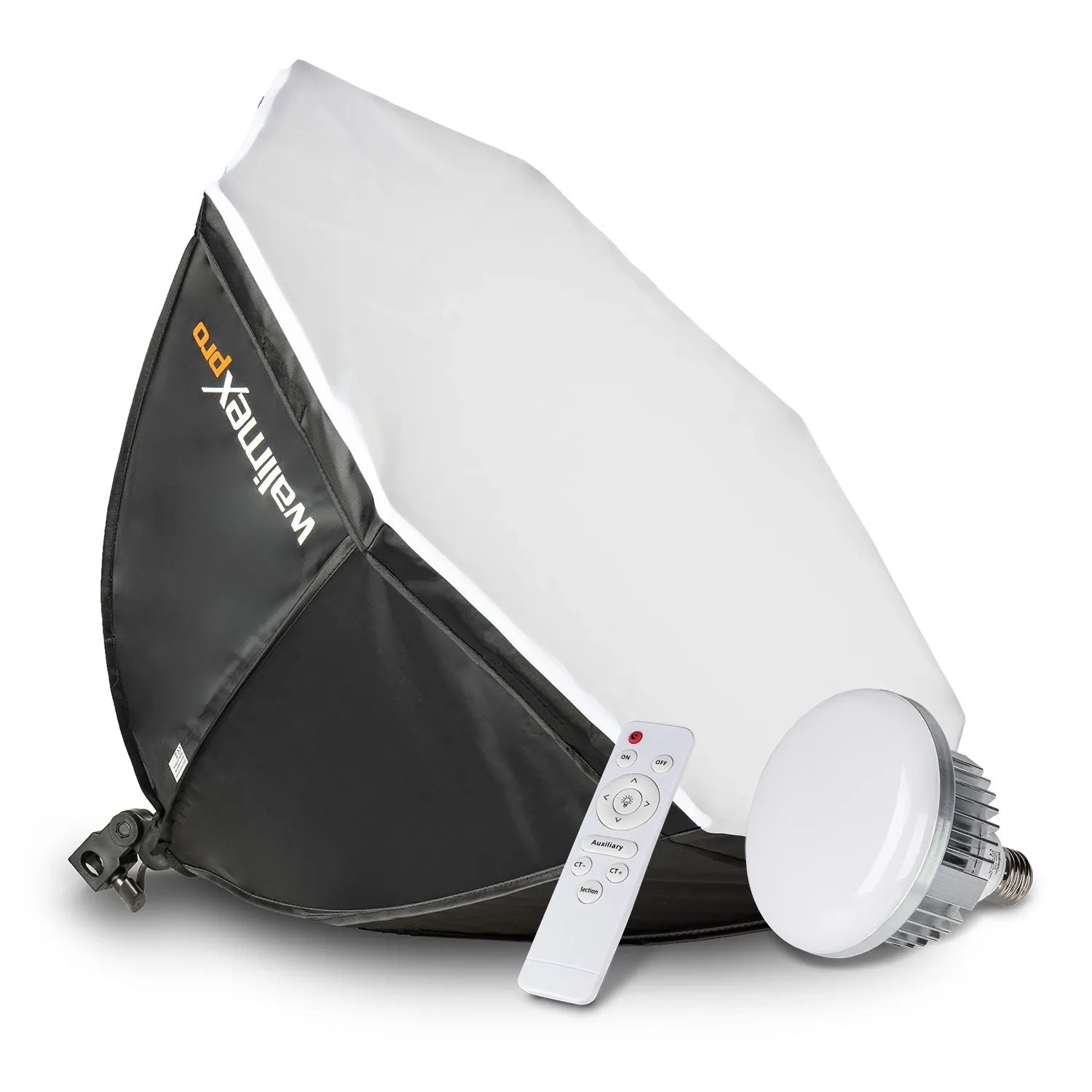 Walimex Pro Octagon Softbox Fotostudio Set 45W Led Leuchte Videoleuchte Bi-Color