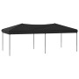 Schwarzes, faltbares Partyzelt 3x6 m von vidaXL für Garten & Feiern.
