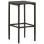 Barhocker aus braunem Rattan, Teil des 3-tlg. vidaXL Gartenbar-Sets.