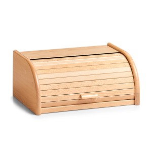 Zeller Rollbrotkasten aus Buchenholz, naturfarben, für die ideale Aufbewahrung von Brot und Backwaren.