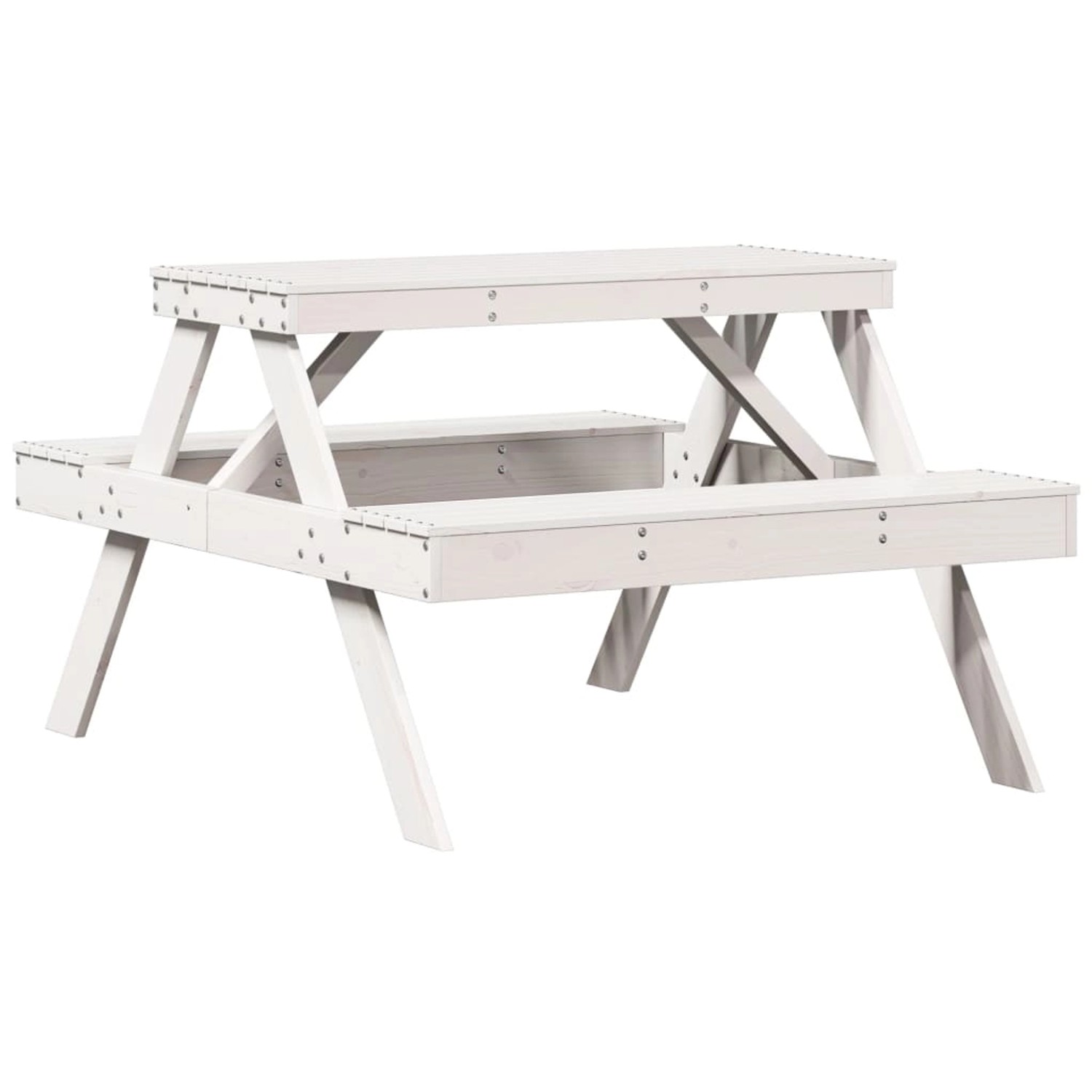vidaXL Picknicktisch 105x134x75 cm Massivholz Kiefer 832568 günstig online kaufen
