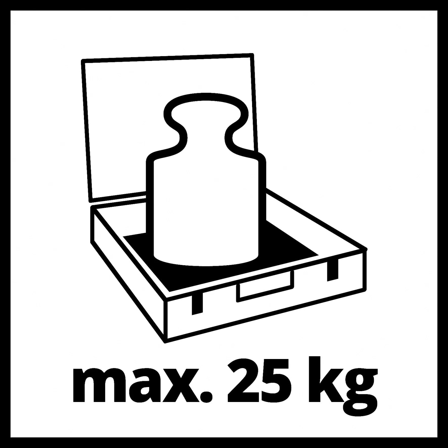 Symbolbild: Einhell E-Case S-F Werkzeugkoffer mit Gewicht, max. 25 kg Zuladung.