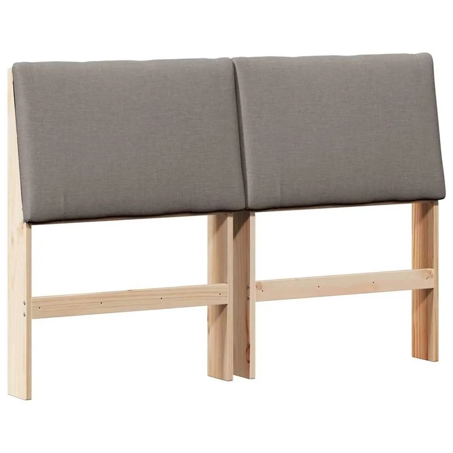 vidaXL Gepolstertes Kopfteil Taupe 150 cm Massives Kiefernholz 879282