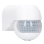 Weißer LED's light Aufputz-Bewegungsmelder 180° IP54 für Innen- und Außenbereich.
