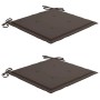vidaXL Gartenstühle mit Taupe Kissen 2 Stk Massivholz Teak 3062495_6