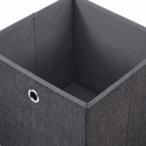 Sekey Aufbewahrungsbox 6er Set Anthrazit Stoffboxen Faltboxen aus Vliesstoff mit Griff Faltbare Organizer für Schrank und Regal