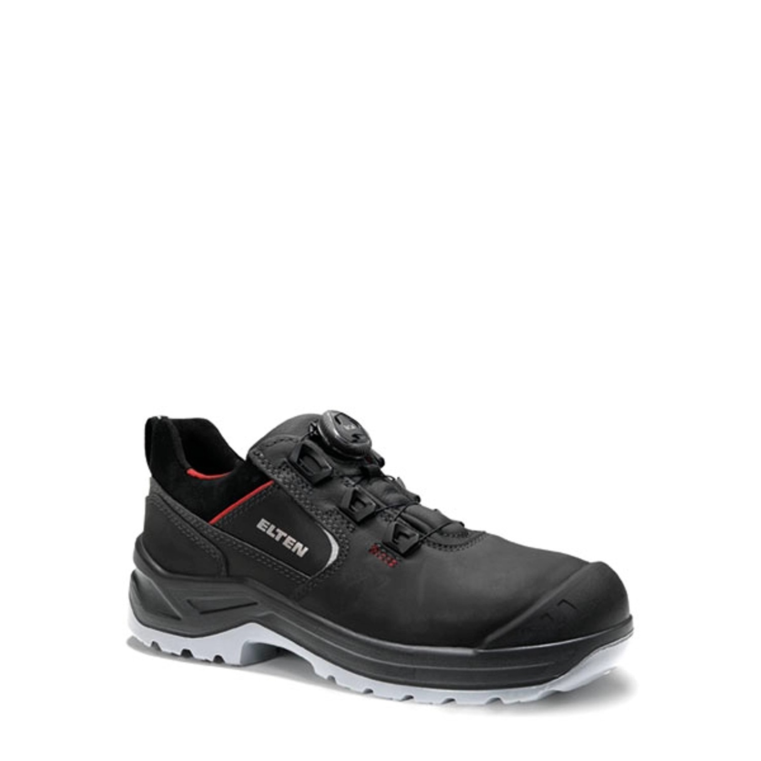 Schwarzer Elten Damen-Sicherheitshalbschuh Lena Boa Low ESD S3 Gr. 41 für Arbeitsschutz.