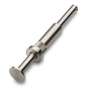 SOTECH Garderobenhaken EXTURA aus gebürstetem Edelstahl, versenk- und ausziehbar, 108 mm lang.