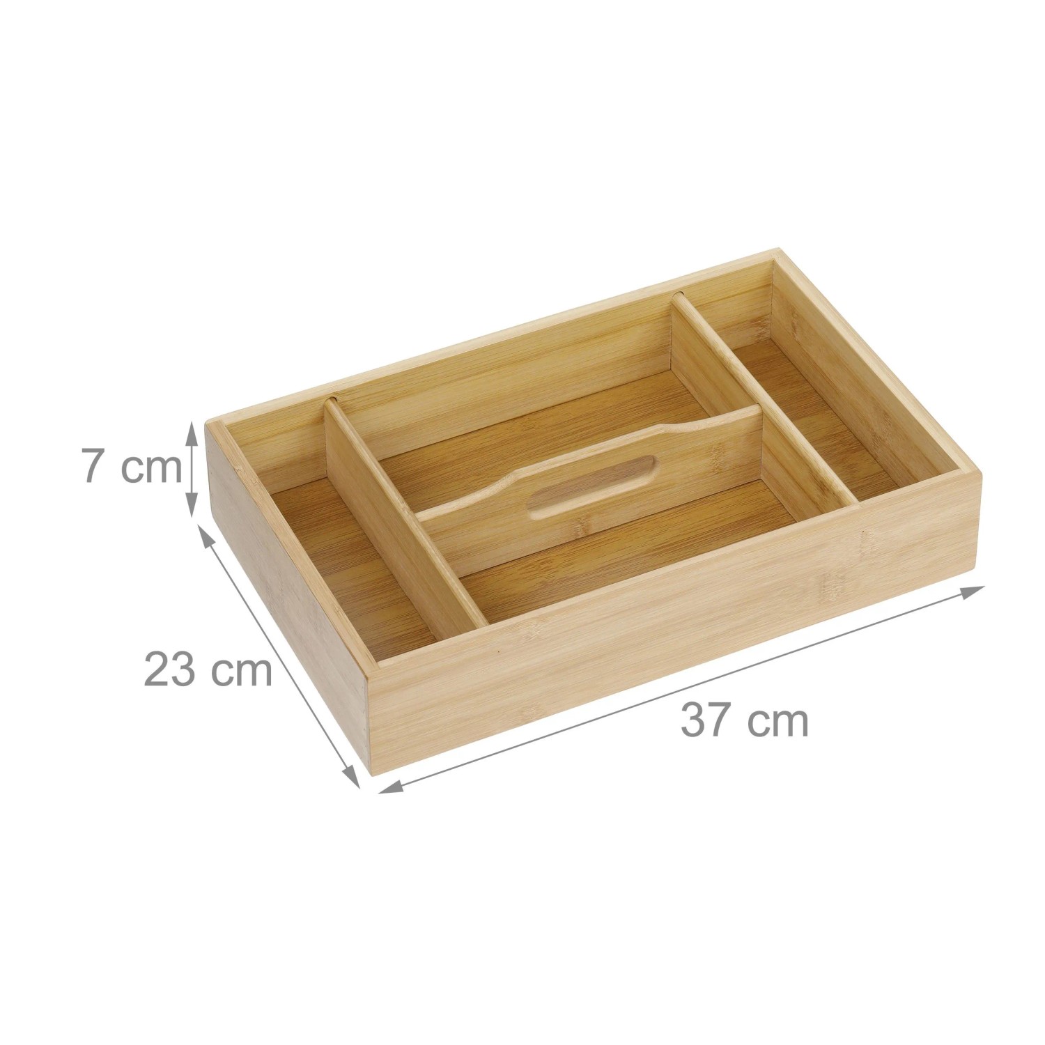 Relaxdays Besteckkasten Bambus Natur Mit Tragegriff 7 cm x 23 cm x 37 cm 1 kg_4