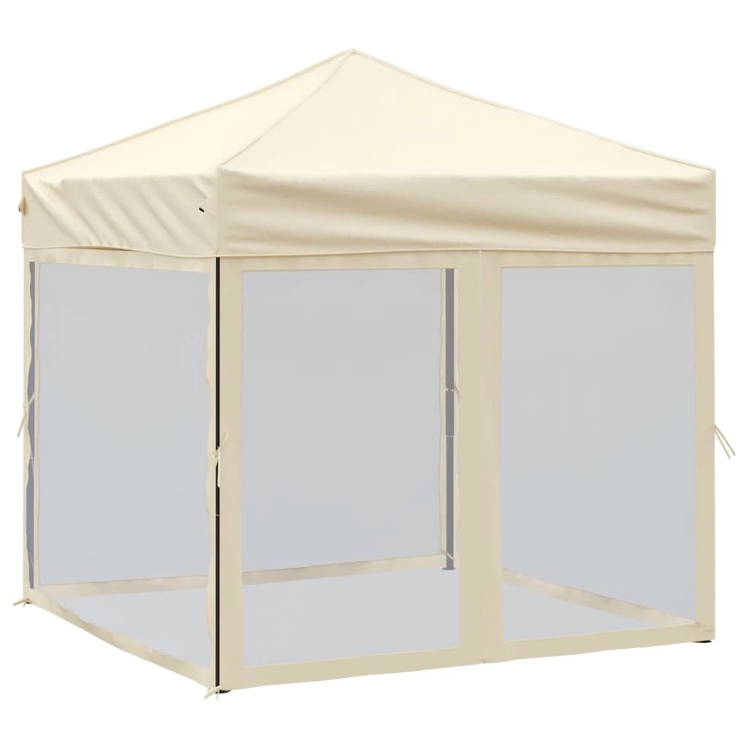 vidaXL Partyzelt Faltbar mit Seitenwänden Creme 2x2 m günstig online kaufen