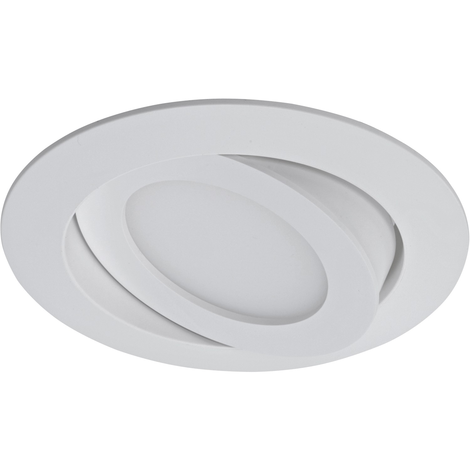 Briloner LED-Einbauleuchte Kunststoff Weiß Schwenkbar H: 3 cm Ø: 10,6 cm
