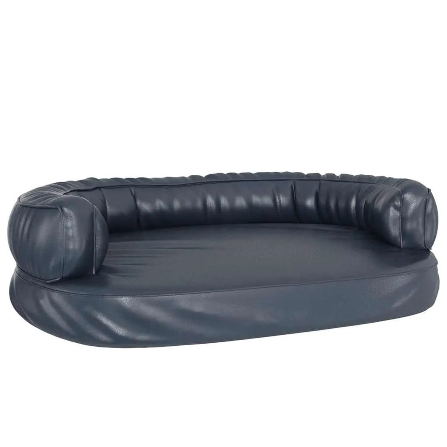 vidaXL Hundebett Ergonomisch Schaumstoff Dunkelblau 88x65cm Kunstleder 171315
