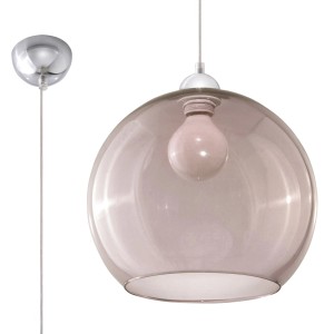 Sollux Lighting Hängeleuchte Ball Graphit, runde Glaslampe für Lampen & Leuchten.