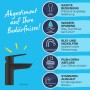 Grohe QuickFix Waschtischarmatur Start S-Size Schwarz mit Wassersparfunktion und Push-Open Ablaufgarnitur.