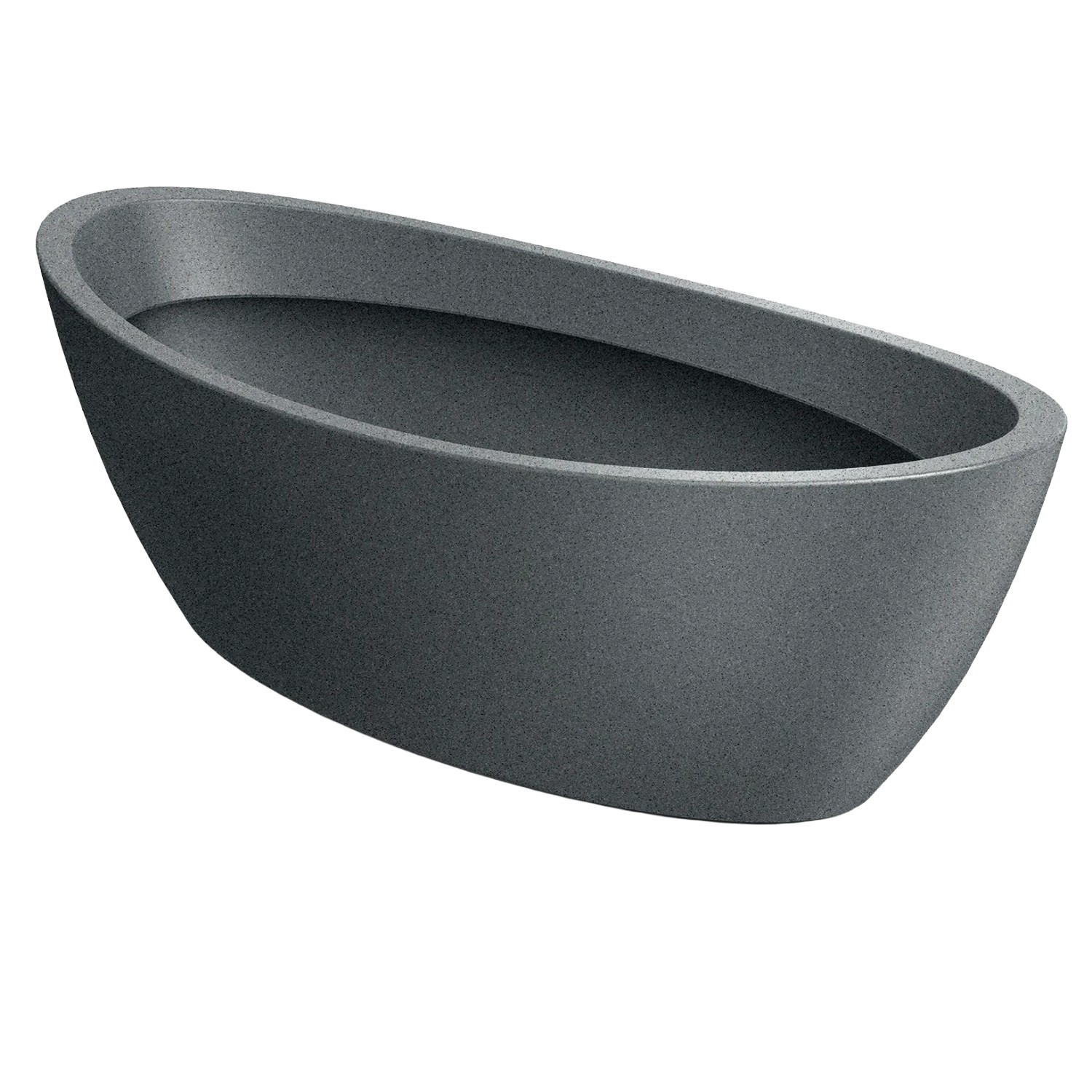 Prosperplast Blumentopf Aria Oval 60 cm x 28 cm x 20 cm Granit