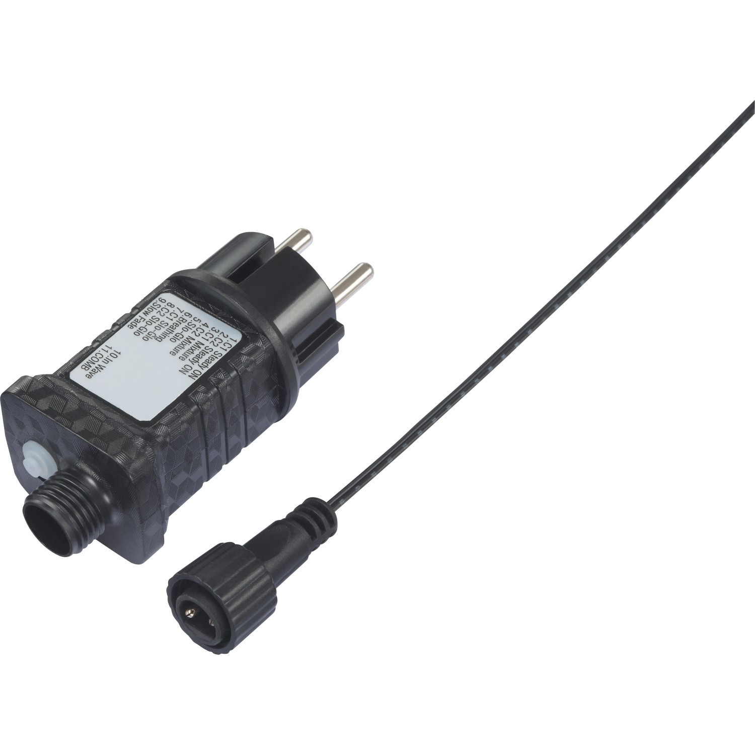 Netzteil und Kabel für LED-Baum-Lichtervorhang, geeignet für Innen- und Außenbereich.