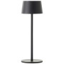 Schwarze Akku-Tischleuchte Jona von Brilliant, 25 cm, für Innen & Außen. Dekoleuchte mit Touchdimmer.